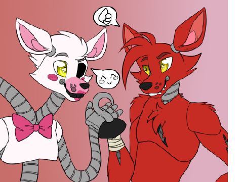 mangle and foxy love