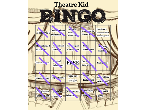 Theatre kid Bingo! With Percy :D