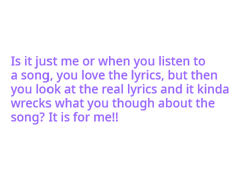 Is It Just Me?