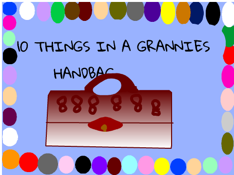 10 things in a grannies handbag