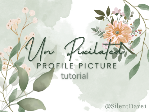 Un-Pixilated Profile Picture Tutorial