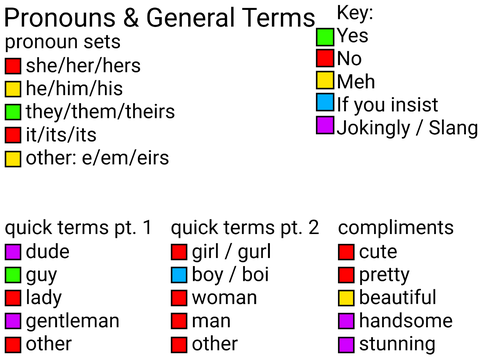My Terms & Pronouns