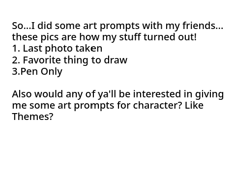 ART PROMPTS!! <3
