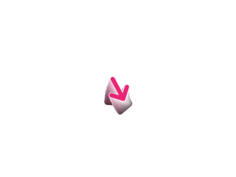 3D arrow spins while music plays
