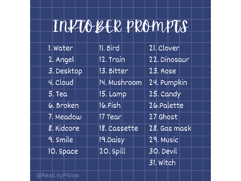 An alternative INKTOBER prompt list for ya! 