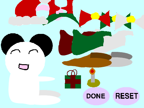 Panda christmas dress up