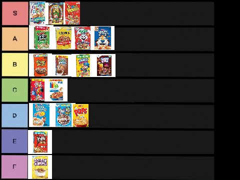 Cereal Tier list