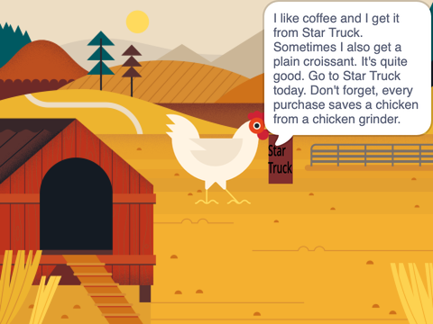 Giving chicken coffee