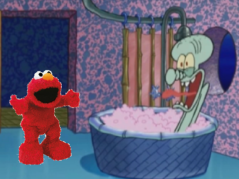 Elmo Drops By Squidward's House