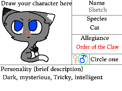 Startouched RPG- Sign up sheet - Sketch
