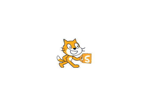 Scratch cat has his morning coffe