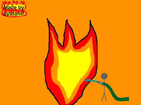 Add yourself putting out the fire!
