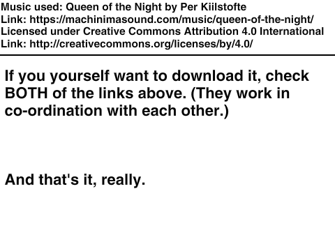 Queen of the Night Soundtrack Credit