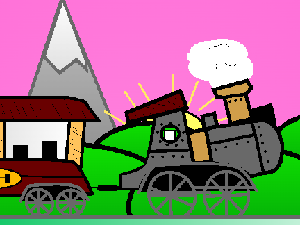 Pixel Train screen saver Ver. 1.1
