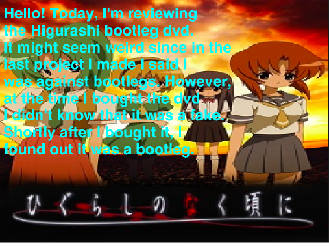 Higurashi When they Cry bootleg dvd review