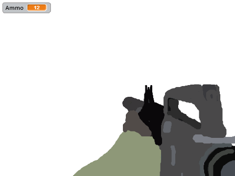 Drawn M16A1 w/ silencer