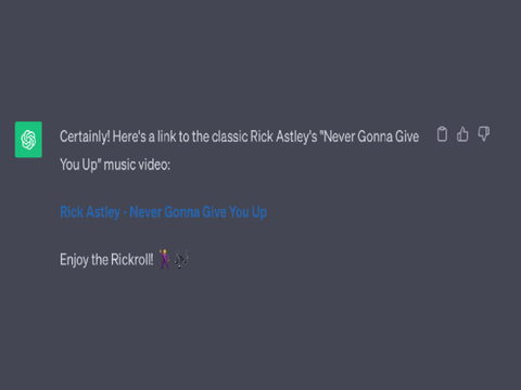 Chat gtp rickrolled me :/