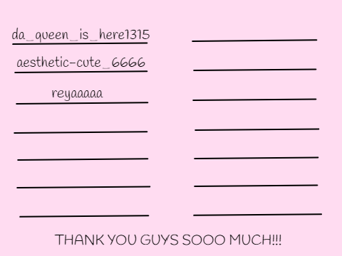 SHOUT OUTS!!!