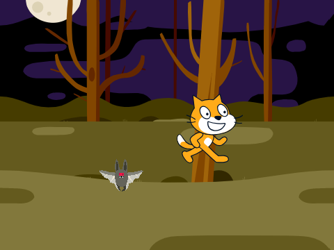 Scratch cat Halloween game! 