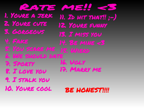 Rate Me remix