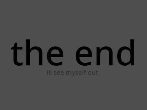 it was the end of the plane