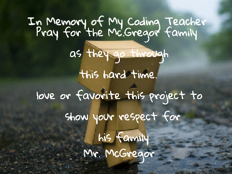 In Memory of Mr.McGregor
