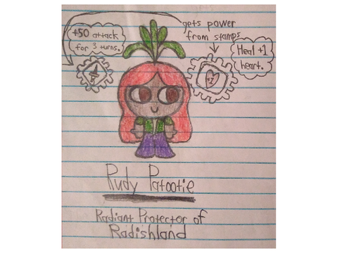 radish girl oc concept