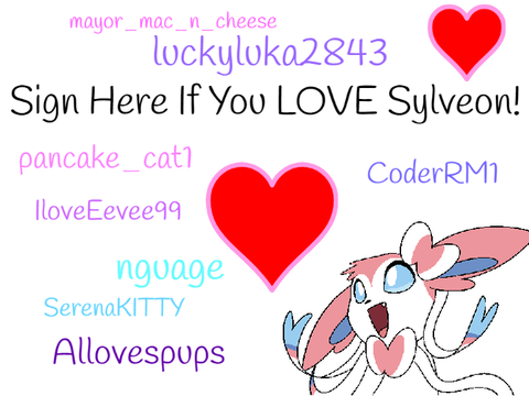 Sign Here If YOU love Sylveon too!