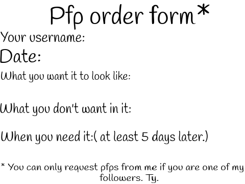 Pfp order form