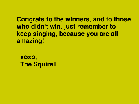 Winner of Singing Contest!!