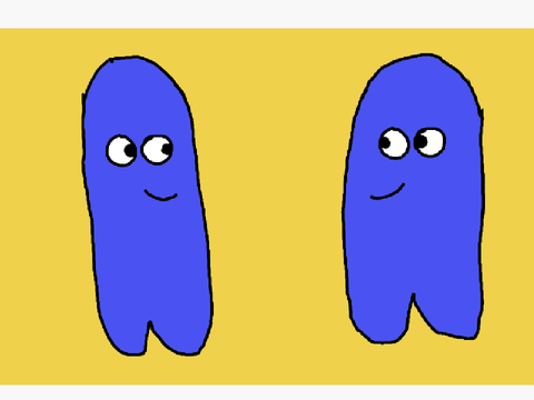 Two blobs