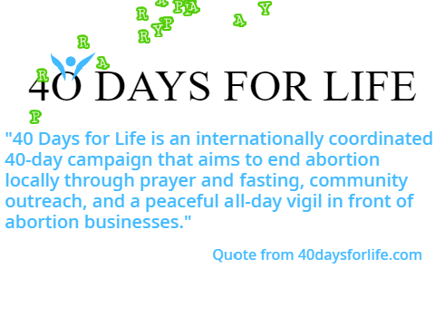 40 Days For Life mouse trail and info remix