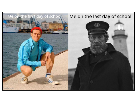 Willem Dafoe School Meme