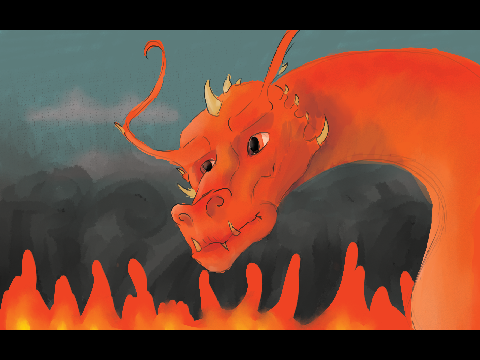 Dragon drawing comp: puff the magic dragon :D