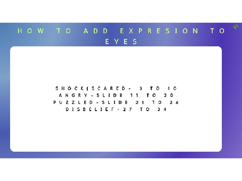 how to add expression to eyes 