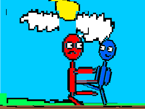 red vs blue #pixilart remix