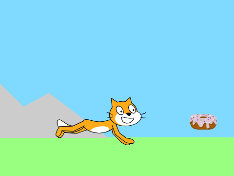 Scratch Cheetah chomps donuts