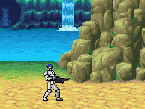 Clone Trooper officer sprite with controls