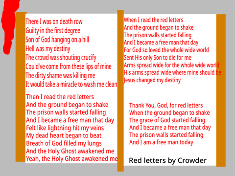 Red Letters Crowder