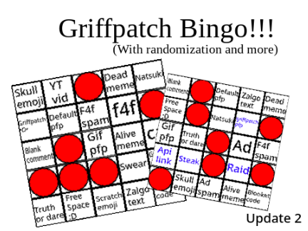 Griffpatch bingo!!! (With randomization and more)
