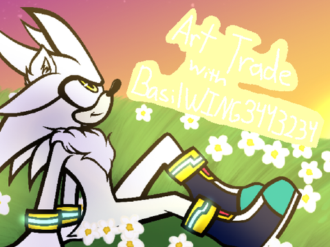 (REALLLY OVERDUE) Art Trade with @BasilWING3443234