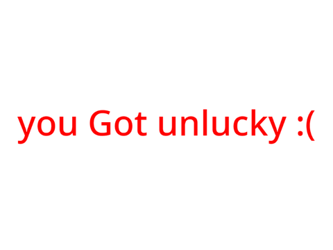 lucky Or unlucky? - A simple project