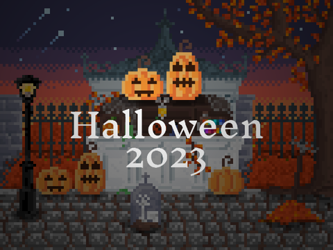 Scratchtober: Spooky (Halloween-Sunset) #Pixel #Art #Parallax