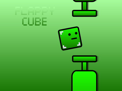 Flappy Cube green