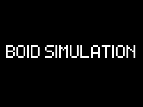 Boids simulation