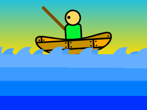 a bored fisherman