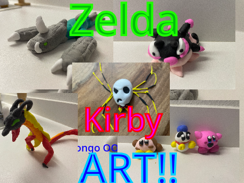 Zelda and Kirby Art Clay and Paint