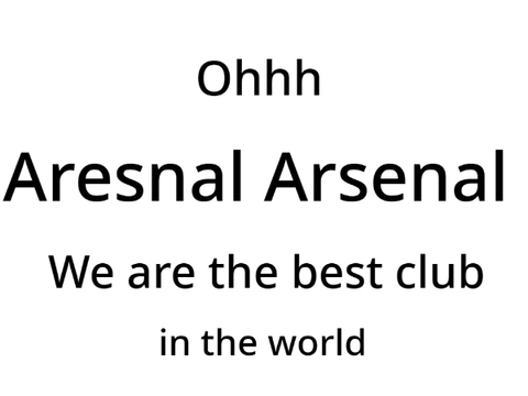 Arsenal are the best 