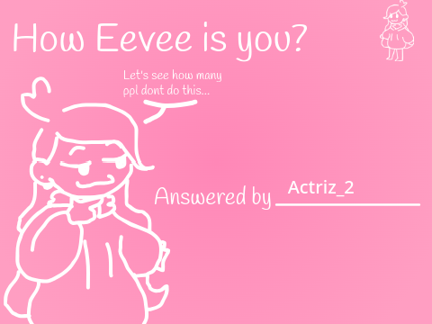 My Eevee Quiz Results