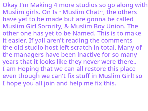 STUDIOS THAT ARE PART OF MUSLIM GIRLS